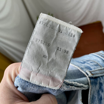 Custom Levi’s Snake Jeans – Faded Blue Denim with Full Black Snake Artwork | Vintage 1 of 1