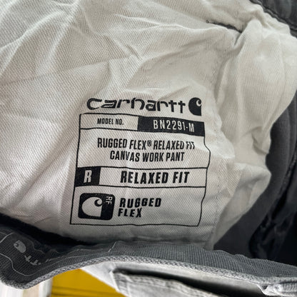Custom Carhartt Tiger Pants – Hand-Faded Grey with White Tiger Art | Vintage Workwear 1 of 1